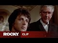 Mickey talks to rocky in the chapel  rocky ii