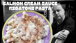 Creamy Salmon Perfection! Easy Poached Salmon Cream Sauce Rigatoni Recipe for Pasta Lovers