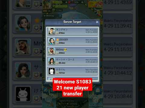 21 new player transfer #topwar welcome in S1083