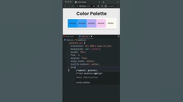 Color Palette in CSS #shorts
