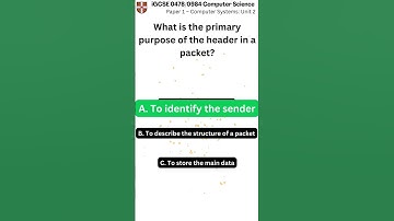 iGCSE Computer Science 0478 0984 Paper 1 Unit 2 q003 v1