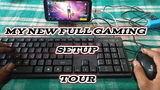 my new full gaming setup tour  how to use mouse and keyboard with mobile  #freefire @BeastRajput