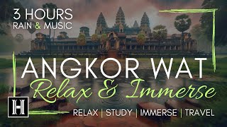 Angkor Wat Relaxing Music | Rain Sounds for Sleeping