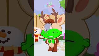 RUDLOPH Lost his Nose! #shorts  | Kids Songs | Groovy the Martian
