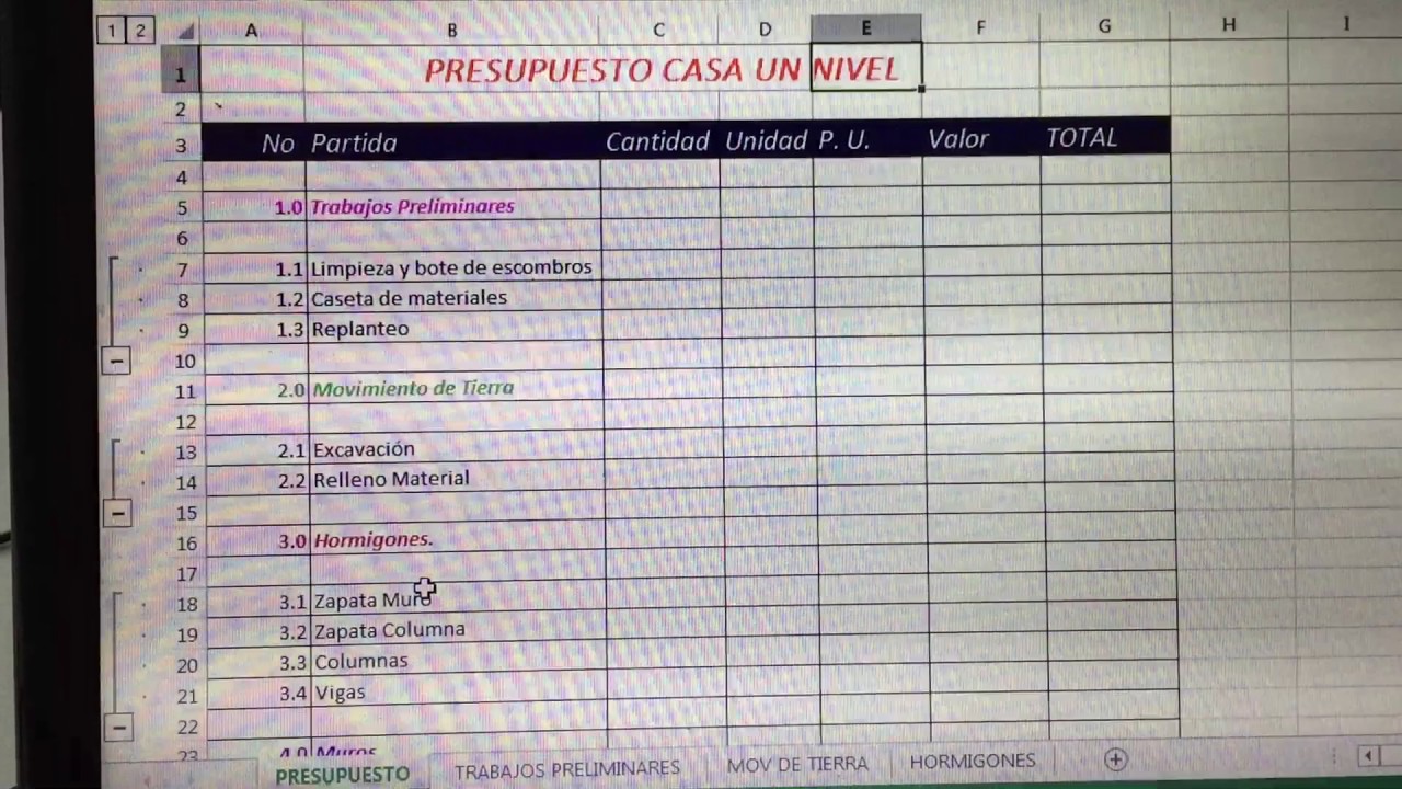 Presupuesto construir una casa