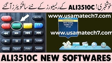 All Ali3510C New Powervu Key Softwares 2019 || Usama Tech