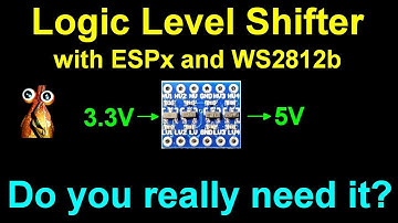 Logic Level Shifter and WS2812b LEDs