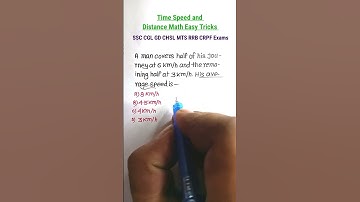 Time Speed & Distance| Time And Distance Math Tricks| Distance & Time for SSC RRB TET |