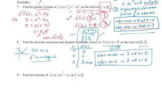 2-5 BC Absolute Extrema, Mean Value Thm