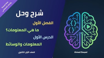 شرح وحل الفصل الأول الدرس الأول مادة البرمجة والذكاء الاصطناعي للصف الأول الثانوي الترم الأول