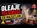 PELIGRO! ⚠️ Huracán Genevieve provoca un IMPRESIONANTE OLEAJE en Mazatlán 😱🔥