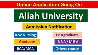 Online Application in  Aliah University || B.Sc Nursing Application || Website of Aliah University screenshot 1
