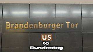Berlin City Sounds U5 Brandenburger Tor To Bundestag Relaxing Pov Walk 4K Asmr
