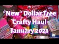 **New** Dollar Tree Crafty Haul ~ January 2021 ~ Valentines ~ New items!
