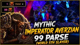 WoW - Fury Warrior - MYTHIC Imperator Averzian 99 Parse (World 5th Slayer)