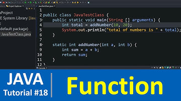Java Tutorial #18 - Functions or Methods in Java Programming