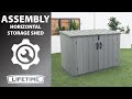 Lifetime horizontal storage shed  lifetime assembly