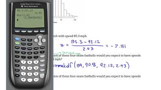 Normal Distributions: Various Examples: Baseball Pitches