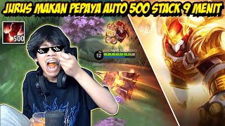 ALDOUS 500 STACK 9 MENIT PAKAI JURUS MENGUNYAH PEPAYA SEMUA MUSUH AUTO SIRNA - Mobile legends