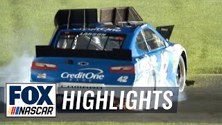 Joey Logano dumps Kyle Larson on the penultimate lap | 2018 All-STAR RACE | NASCAR on FOX