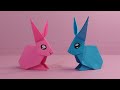 How to make origami rabbit easy  cara membuat origami kelinci