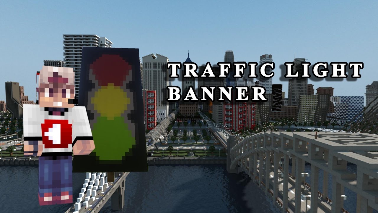 Download Free How To Make A Traffic Light Banner In Minecraft Youtube PSD Mockup Template