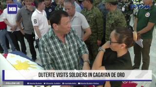 Duterte visits soldiers in Cagayan de Oro