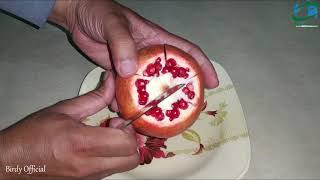 How To Cut Open A Pomegranate Easily - Pomegranate Cutting Trick