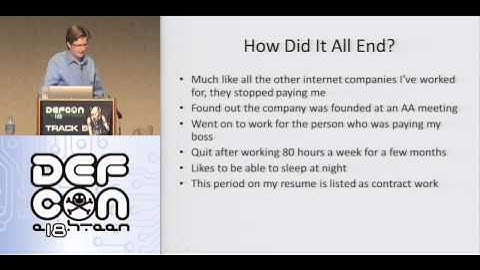 DEFCON 18: My Life as a Spyware Developer 3/3