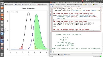 Power & Sample Size in R: Paired t Test