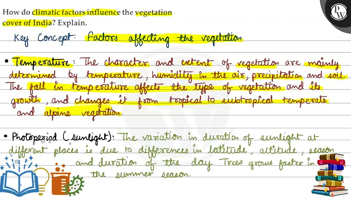 How do climatic factors influence the vegetation cover of India explain Class 9? (2023)
