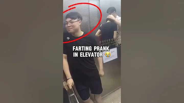 Farting prank in the elevator gone wrong 🤣🤣 | #socialexperiment #몰카 #korea #fart#elevator #shorts
