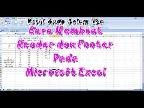 Cara Membuat Header dan Footer Pada Microsoft Excel