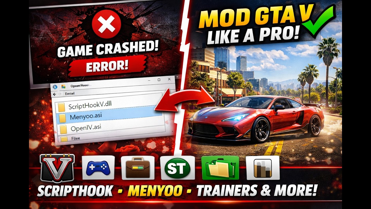 GTA V Modding Guide For Beginners (ScriptHook + Setup + Fixes) - YouTube