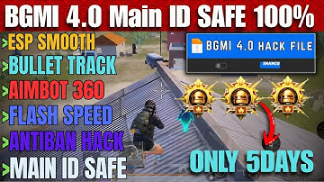 BGMI 4.0 MOD APK | BGMI ESP HACK | BGMI NEW HACK TODAY | HOW TO HACK BGMI HACK MAIN ID Safe 100%★
