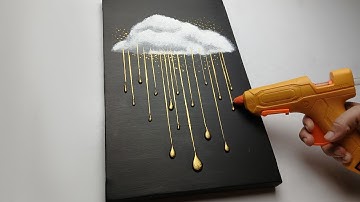 Painting Clouds with Texture using Glue Gun