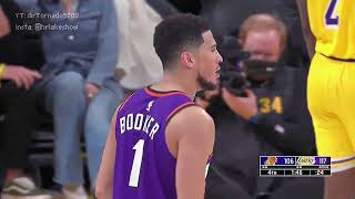 D'Angelo Russell irritates \& taunts Devin Booker then hypes up the crowd 😂