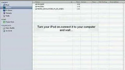 How to load your ipod with mp4 movie files via iTunes