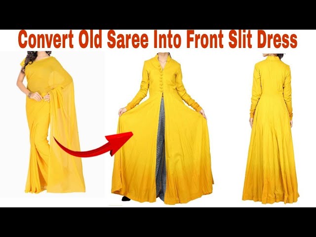 Convert Old Saree into DHOTI Kurti | Diy Indian Festival/Wedding outifts |  Fashion drawing dresses, Fashion blouse design, Kurta neck design