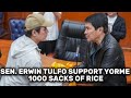 ERWIN TULFO DONATES 1000 SACK OF RICE TO YORME