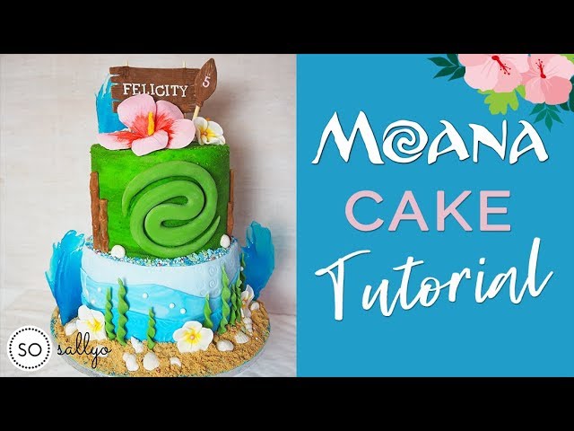Moana Birthday Cake Tutorial Disney Princess Cake Diy Youtube