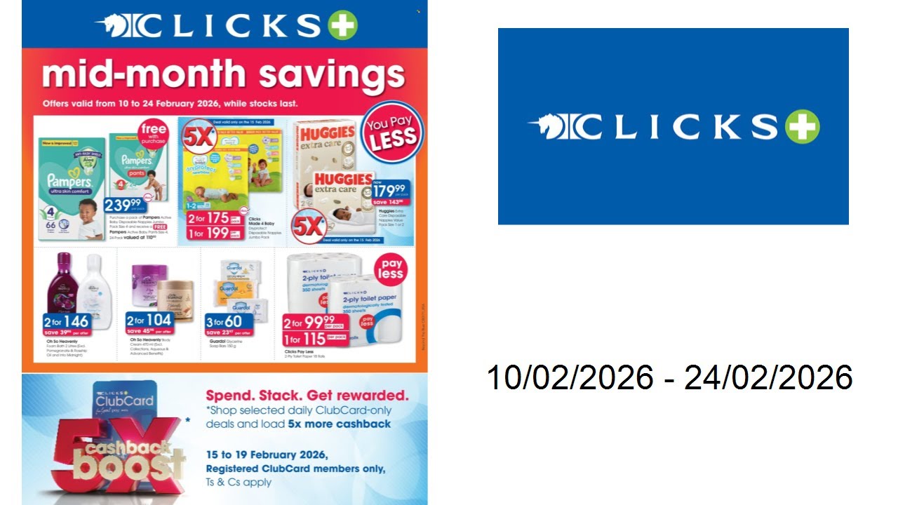 Clicks specials - 10/02/2026 - 24/02/2026