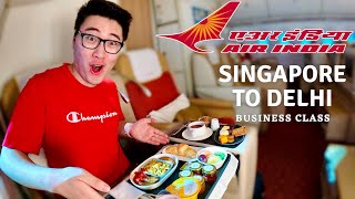 Air India Boeing 787-8 AMAZING Business Class Experience - Singapore to Delhi