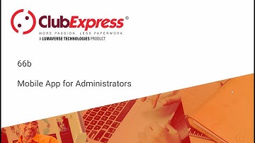 ClubExpress - 66b Mobile App for Admins