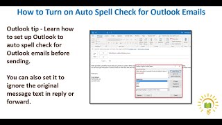 Outlook Tip - How to Turn on Auto Spell check for Outlook Emails