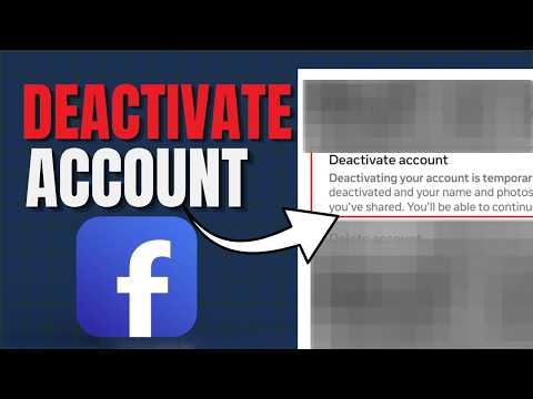 How to Temporarily Deactivate Your Facebook Account