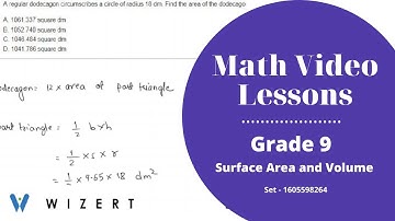 Grade 9 Mathematics Word Problems - Math Surface Area and Volume word problems  - Set 1605598264