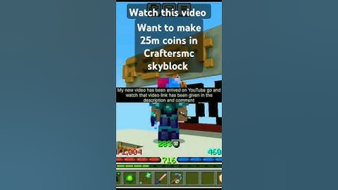 How to make 25m coins in Craftersmc skyblock 🤑💰#shorts #minecraft