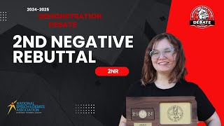 HS Policy Debate Demonstration - 2nd Negative Rebuttal