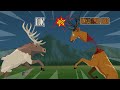 Unnatural deer vs elk  unnatural habitat animals animation